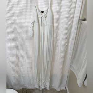 White smocked maxi dress